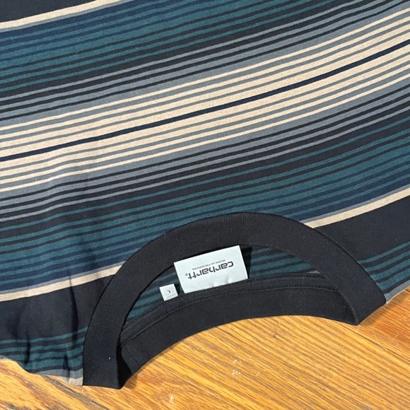 Carhartt WIP Tuscon long sleeve striped shirt LARGE - Picture 3 of 3